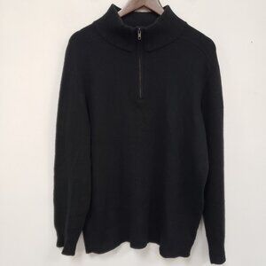 Mccarren & Sons Mens Cashmere Pullover Sweater Size L Black Quiet Luxury Neutral